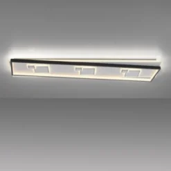 LED Deckenleuchte rechteckig schwarz weiß schaltbar warmweiß Licht