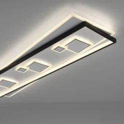 LED Deckenleuchte rechteckig schwarz weiß schaltbar warmweiß Licht