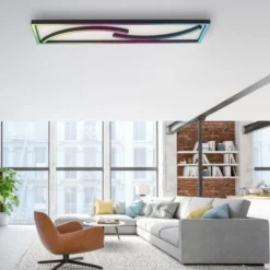 LED Deckenleuchte rechteckig Lichtszenen dimmbar Memoryfunktion