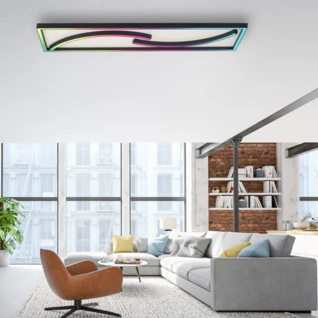 LED Deckenleuchte rechteckig Lichtszenen dimmbar Memoryfunktion