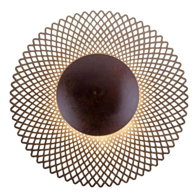 LED Deckenleuchte, rost-gold, indirekt, blendfrei, dimmbar, Memory Funktion