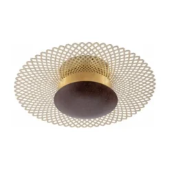 LED Deckenleuchte, rost-gold, indirekt, blendfrei, dimmbar, Memory Funktion