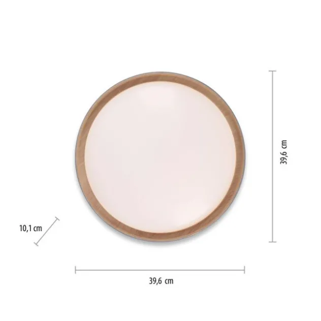 LED-Deckenleuchte, rund, Ø 40 cm, dimmbar, grau, Holdekor