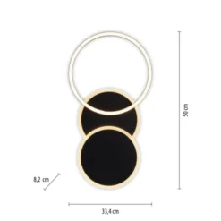 LED Deckenleuchte rund schwarz schwenkbar warmweiß modern