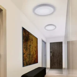 LED Deckenleuchte, rund, weiß, Sternenhimmeloptik, Ø 60cm, dimmbar