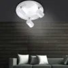 LED-Deckenleuchte, rund, weiß, 3 verstellbare Leuchtköpfe, warmweiß, modern