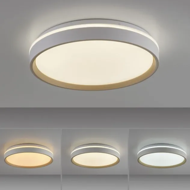 LED Deckenleuchte sandfarben, CCT Fernbedienung