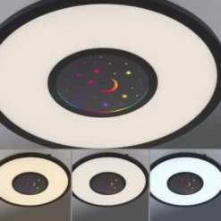LED Deckenleuchte schwarz CCT RGB Fernbedienung dimmbar Memoryfunktion