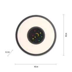 LED Deckenleuchte schwarz CCT RGB Fernbedienung dimmbar Memoryfunktion