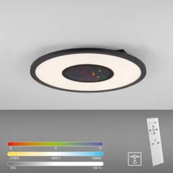 LED Deckenleuchte schwarz CCT RGB Fernbedienung dimmbar Memoryfunktion