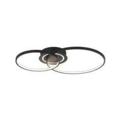 LED Deckenleuchte schwarz drehbar rund Lichtring getrennt schaltbar