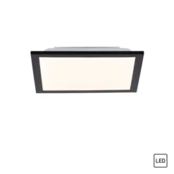 LED-Deckenleuchte, schwarz, eckig, flach, Innenleuchte
