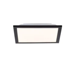 LED-Deckenleuchte, schwarz, eckig, flach, Innenleuchte