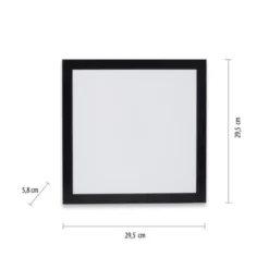 LED-Deckenleuchte, schwarz, eckig, flach, Innenleuchte
