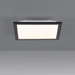 LED-Deckenleuchte, schwarz, eckig, flach, Innenleuchte