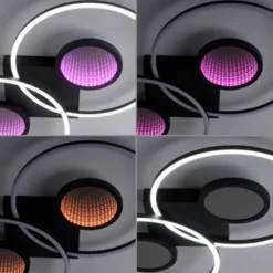 LED Deckenleuchte schwarz Effekte RGB Rainbow CCT dimmbar Fernbedienung