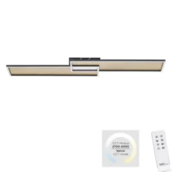 LED Deckenleuchte, schwarz-gold, modernes Design, dimmbar, Fernbedienung