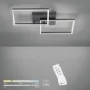 LED Deckenleuchte, schwarz, Lichtfarbensteuerung, Fernbedienung, dimmbar