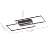 LED Deckenleuchte, schwarz, modern, Farbsteuerung, dimmbar, Fernbedienung