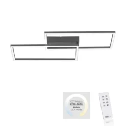 LED Deckenleuchte, schwarz, modern, Farbsteuerung, dimmbar, Fernbedienung