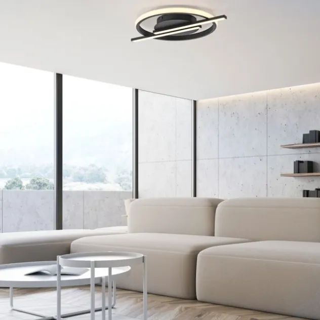 LED Deckenleuchte schwarz modernes Design SimplyDim Memoryfunktion
