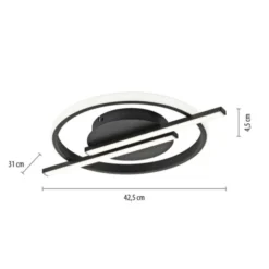 LED Deckenleuchte schwarz modernes Design SimplyDim Memoryfunktion