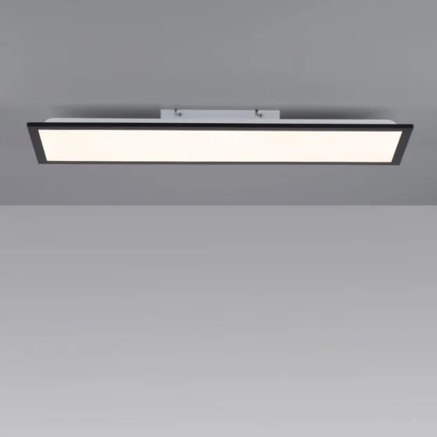 LED Deckenleuchte schwarz rechteckig 80x25cm flach warmweiß energiesparend
