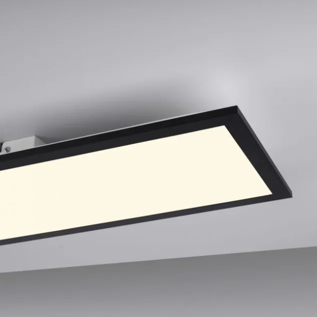 LED Deckenleuchte schwarz rechteckig 80x25cm flach warmweiß energiesparend