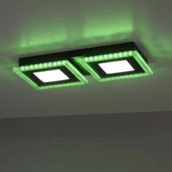LED Deckenleuchte schwarz RGB Memoryfunktion CCT dimmbar steuerbar