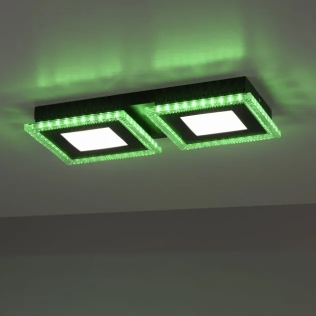 LED Deckenleuchte schwarz RGB Memoryfunktion CCT dimmbar steuerbar