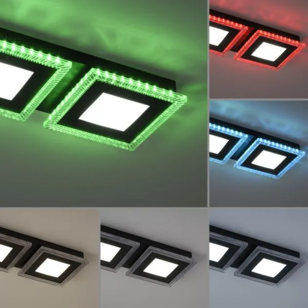 LED Deckenleuchte schwarz RGB Memoryfunktion CCT dimmbar steuerbar