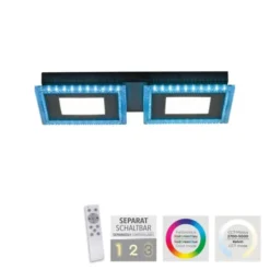 LED Deckenleuchte schwarz RGB Memoryfunktion CCT dimmbar steuerbar