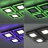 LED Deckenleuchte schwarz RGB Farbmodus CCT dimmbar 4 flammig