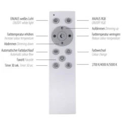 LED Deckenleuchte schwarz RGB Farbmodus CCT dimmbar 4 flammig