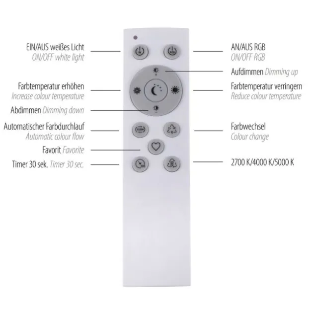 LED Deckenleuchte schwarz RGB Farbmodus CCT dimmbar 4 flammig