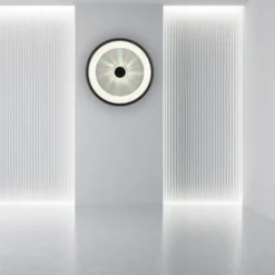 LED Deckenleuchte schwarz rund Kristalleffekte dimmbar CCT