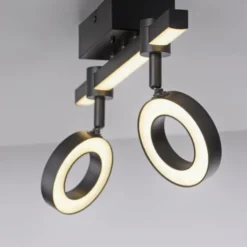 LED Deckenleuchte schwarz Smarthome dimmbar Fernbedienung App