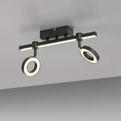 LED Deckenleuchte schwarz Smarthome dimmbar Fernbedienung App