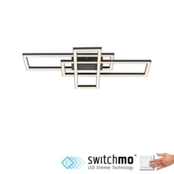 LED Deckenleuchte schwarz Switchmo 3-Stufen Dimmung Memoryfunktion