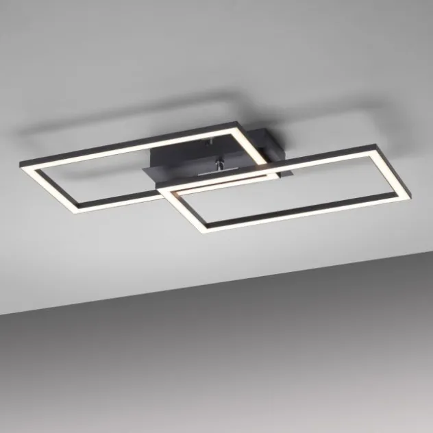 LED Deckenleuchte schwarz Switchmo Technik längliche Rahmen schwarz flach