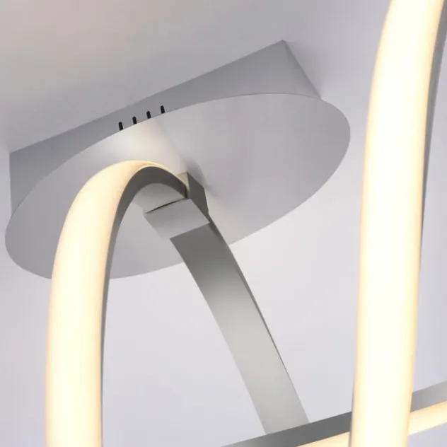 LED-Deckenleuchte, silber, dimmbar, IP20, Innenleuchte