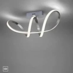 LED-Deckenleuchte, silber, dimmbar, IP20, Innenleuchte