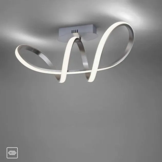 LED-Deckenleuchte, silber, dimmbar, IP20, Innenleuchte