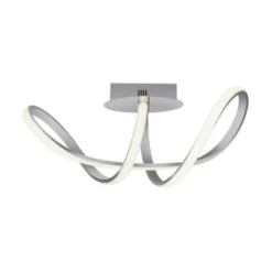 LED-Deckenleuchte, silber, dimmbar, IP20, Innenleuchte