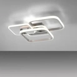 LED Deckenleuchte silber eckig schlicht warmweiß Licht