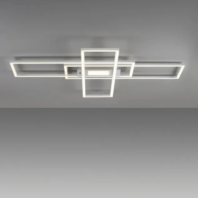 LED Deckenleuchte silberfarbig flach dimmbar Fernbedienung CCT