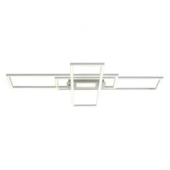 LED Deckenleuchte silberfarbig flach dimmbar Fernbedienung CCT