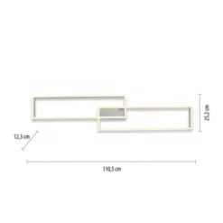 LED Deckenleuchte silberfarbig rechteckig dimmbar CCT Memoryfunktion