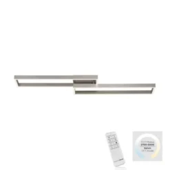 LED Deckenleuchte silberfarbig rechteckig dimmbar CCT Memoryfunktion