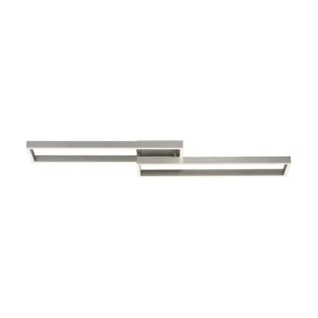 LED Deckenleuchte silberfarbig rechteckig dimmbar CCT Memoryfunktion